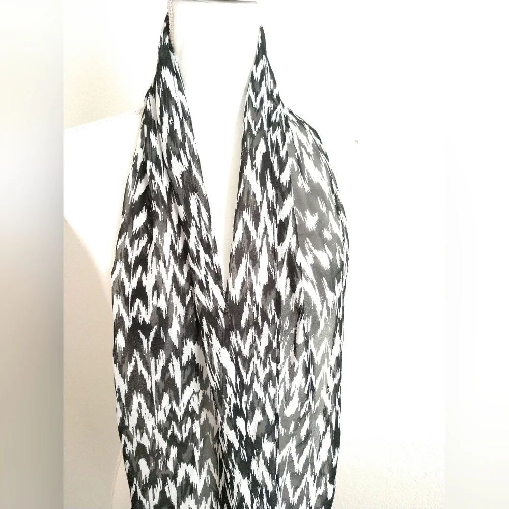 Black White Abstract Infinity Scarf Circle Loop Scarf Kohl's
